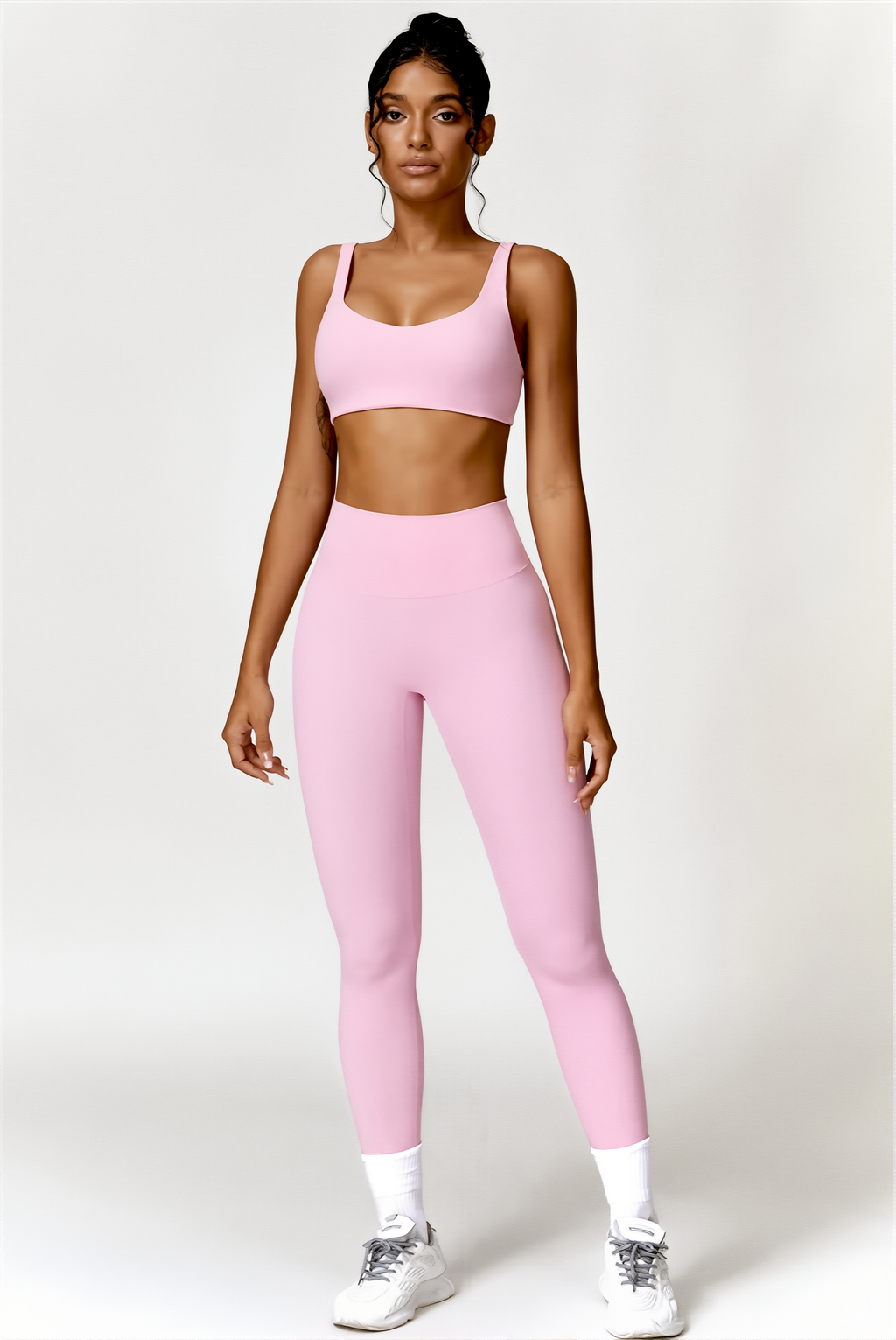 Ensemble 2 pièces Rose Opaline | Aven Legging & Nora Brassière