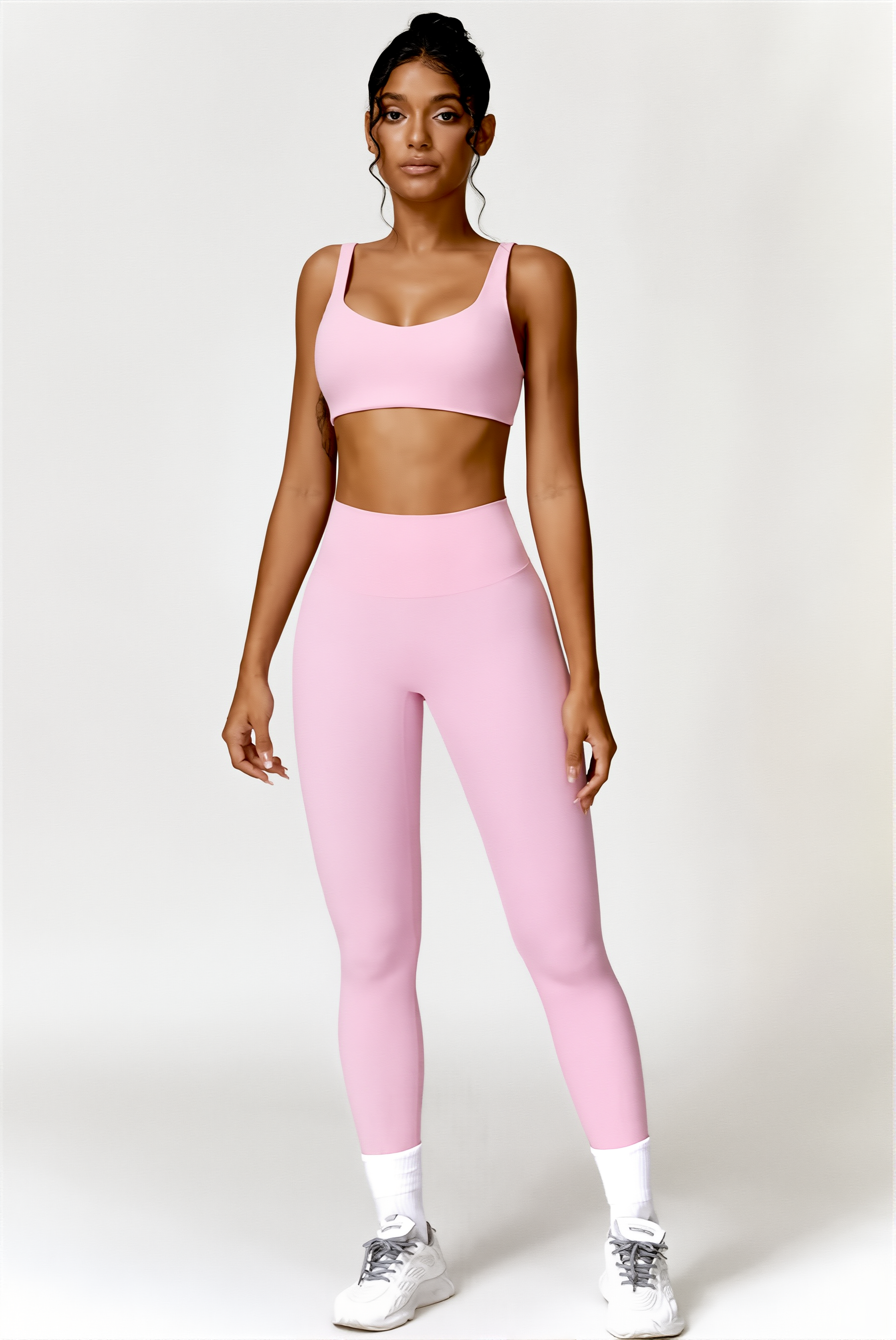 Ensemble 2 pièces Rose Opaline | Aven Legging & Nora Brassière