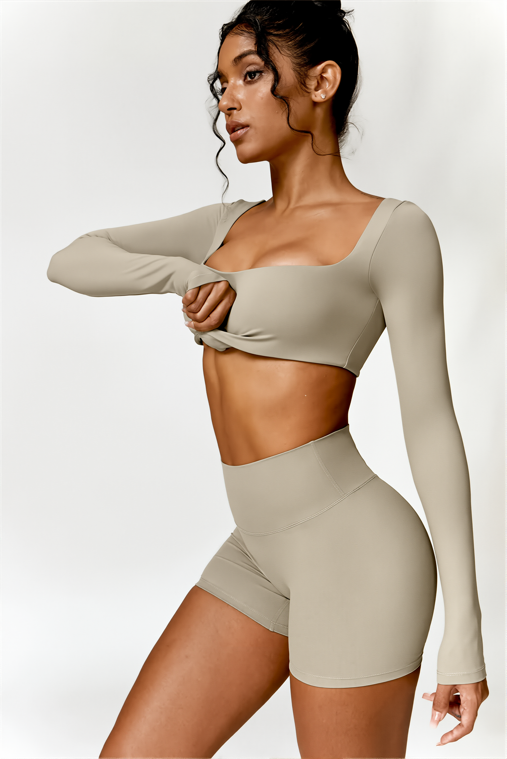 Eris Crop-Top | Beige Dune