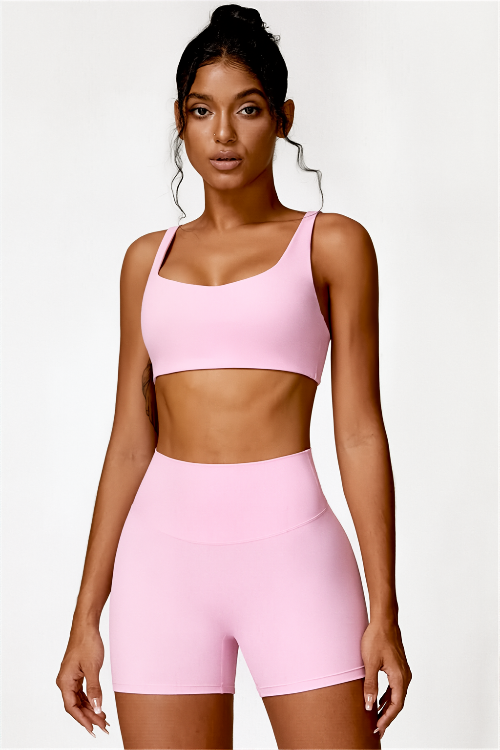 Ensemble 2 pièces Rose Opaline | Aera Short & Nora Brassière