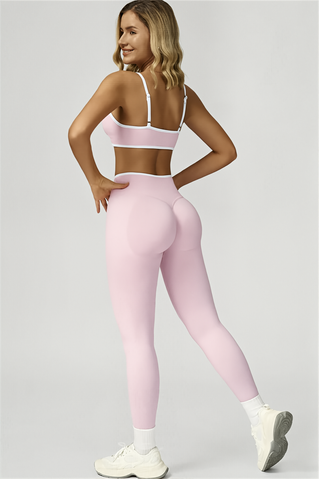 Ensemble 2 pièces Shape Line Legging | Rose Opaline