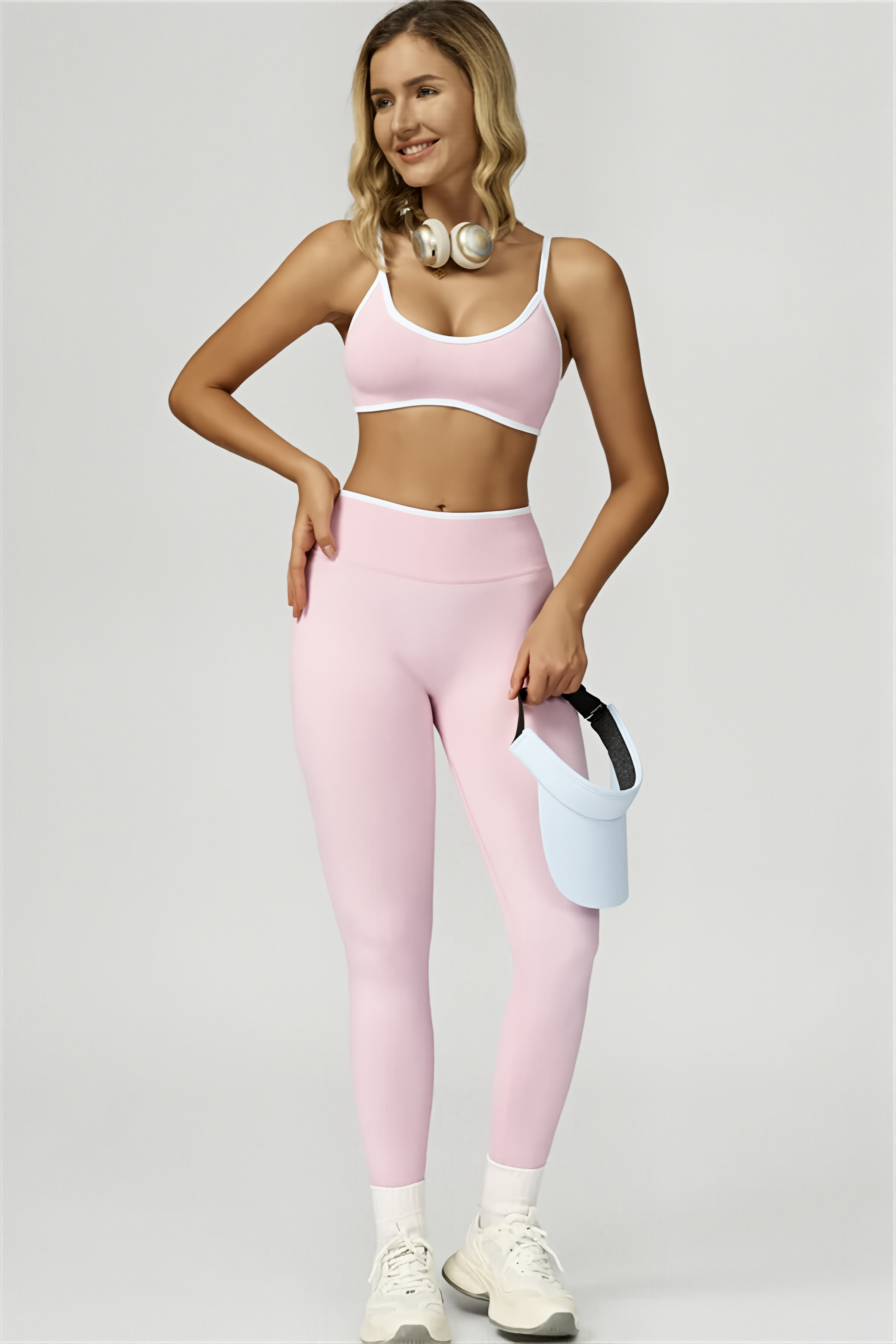 Ensemble 2 pièces Shape Line Legging | Rose Opaline