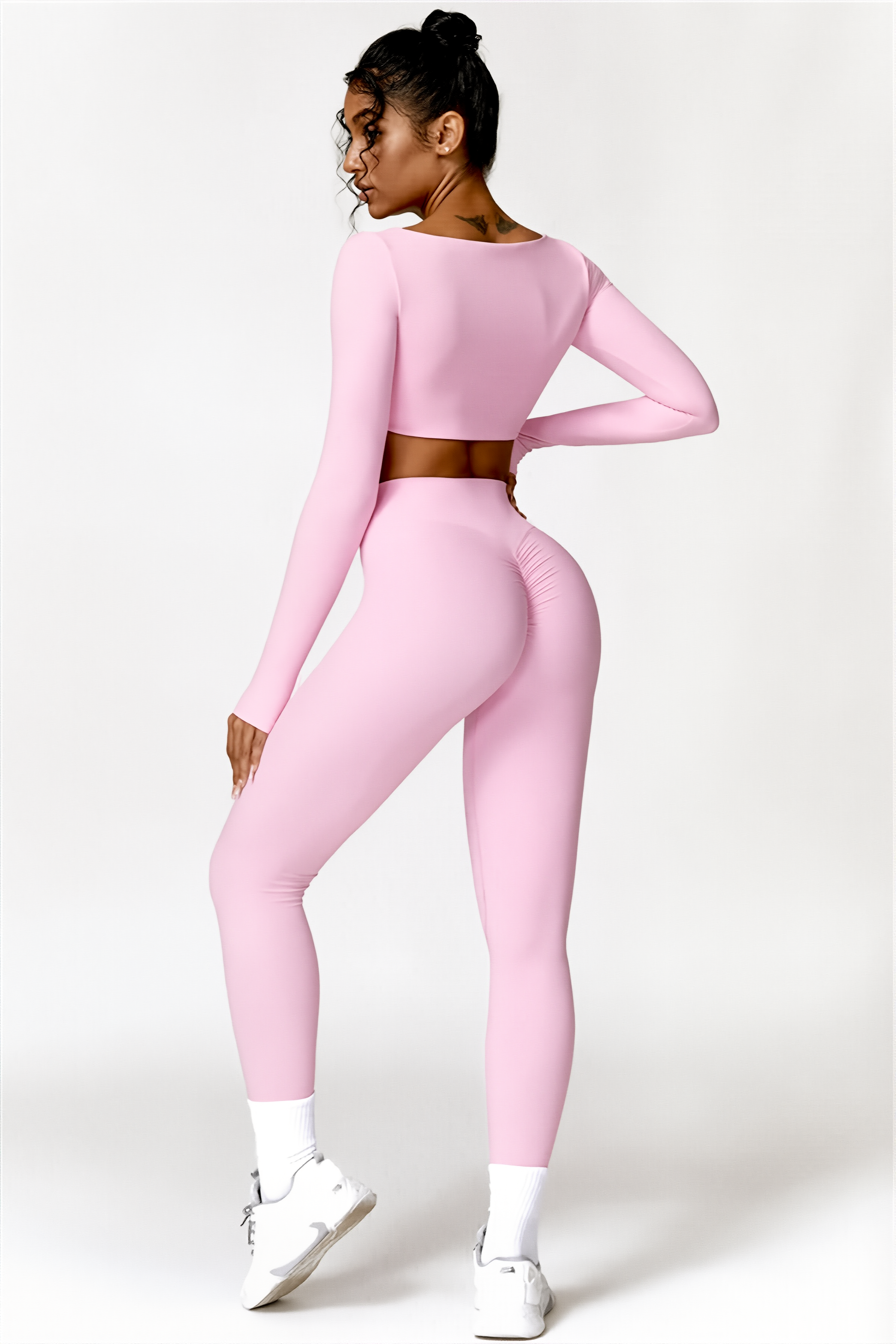 ENSEMBLE 2pcs Rose Opaline | Aven Legging & Eris Crop-Top