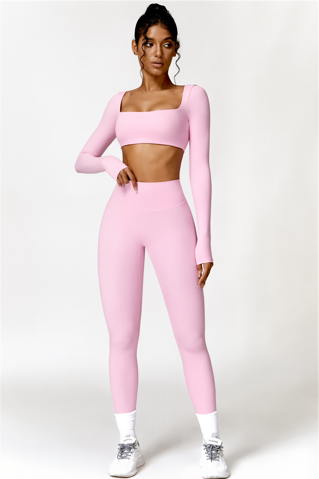 ENSEMBLE 2pcs Rose Opaline | Aven Legging & Eris Crop-Top