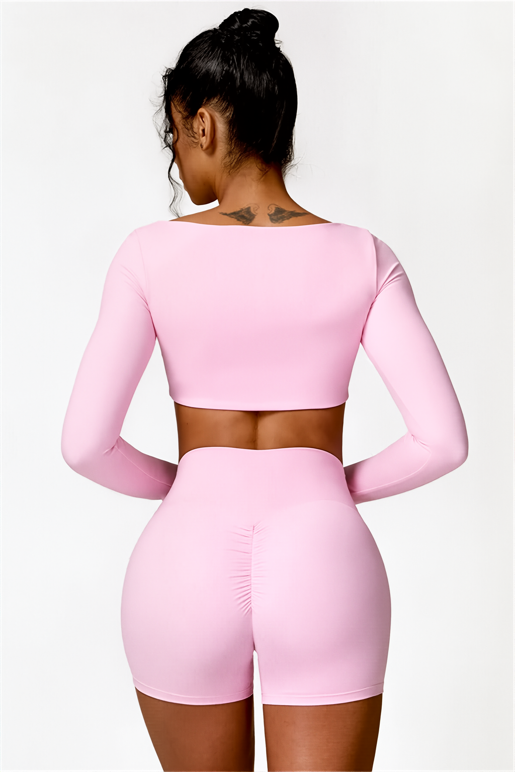 Ensemble 2pcs Rose Opaline | Aera Short & Eris Crop-Top