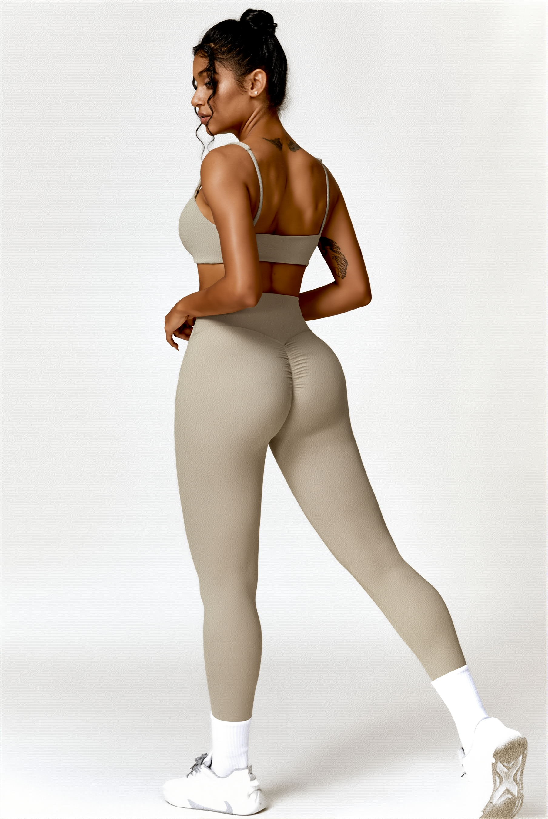 Ensemble 2 pièces Beige Dune | Aven Legging & Nora Brassière