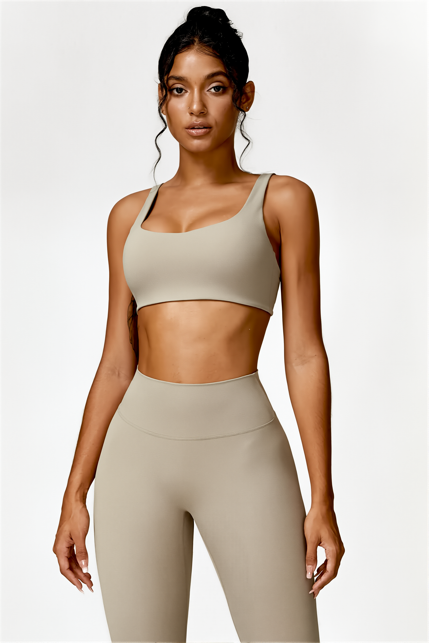 Ensemble 2 pièces Beige Dune | Aven Legging & Nora Brassière