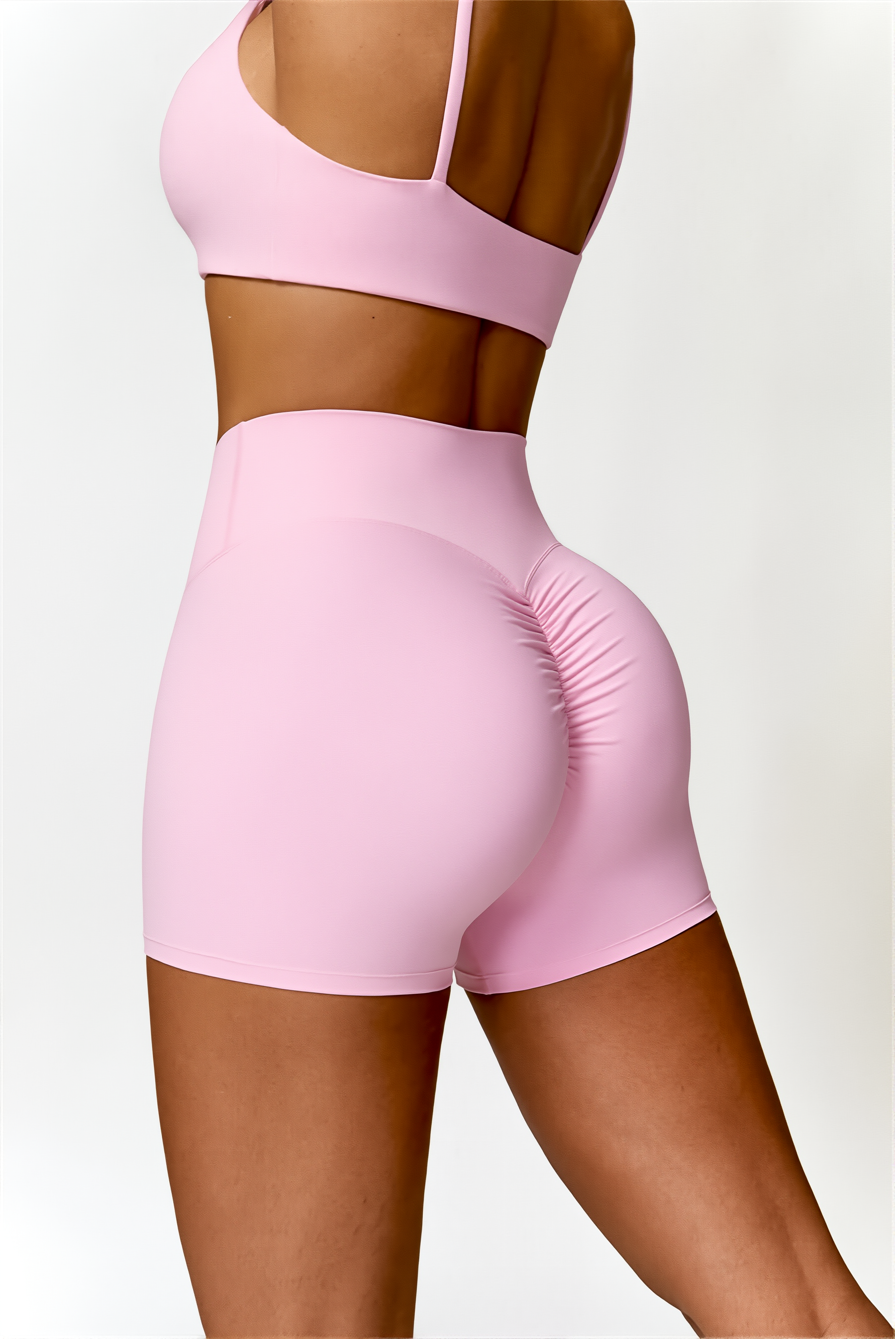 Ensemble 2 pièces Rose Opaline | Aera Short & Nora Brassière